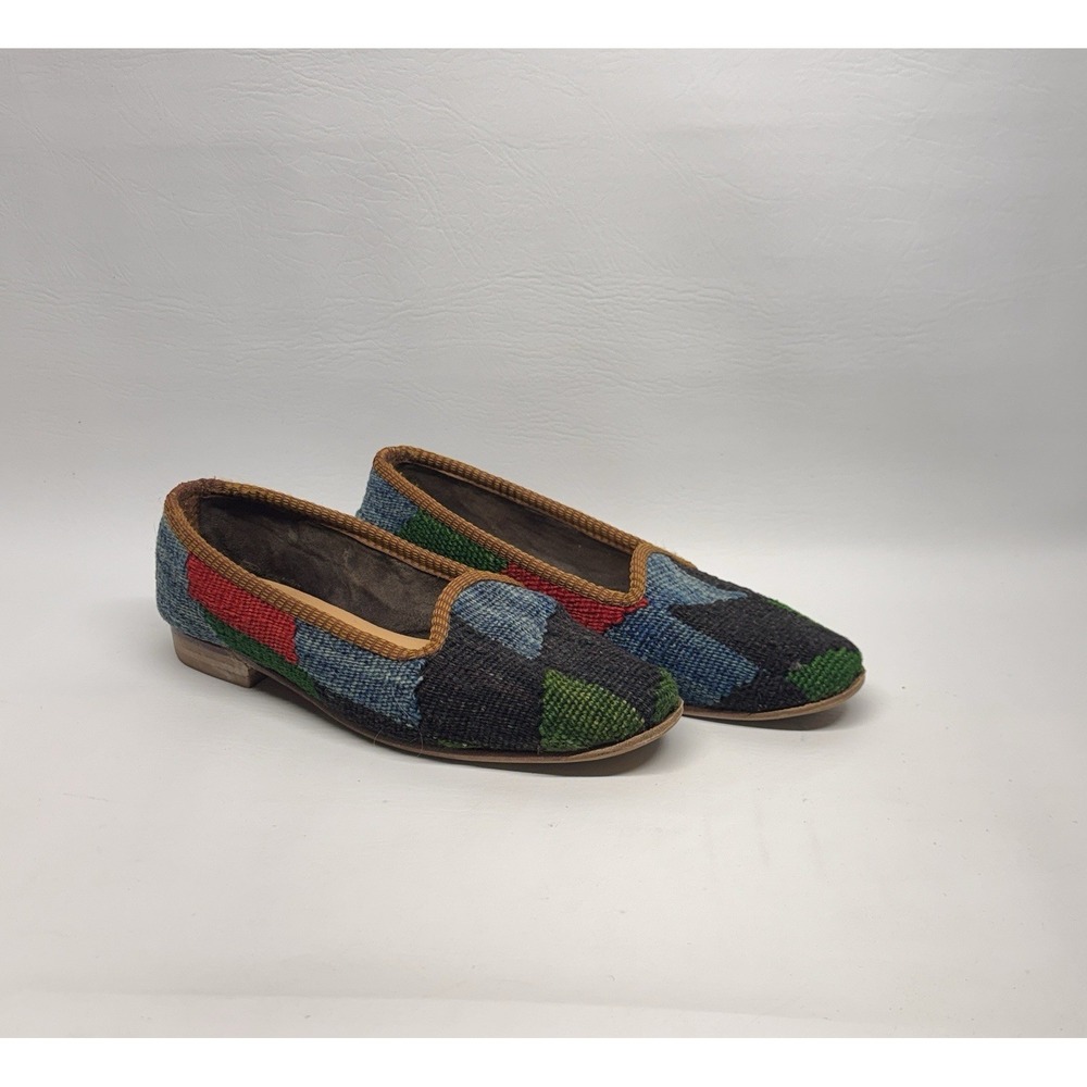 Artemis Design Co Kilim Loafers Womens 40/9 Multicolor Turkish Carpet Shoes